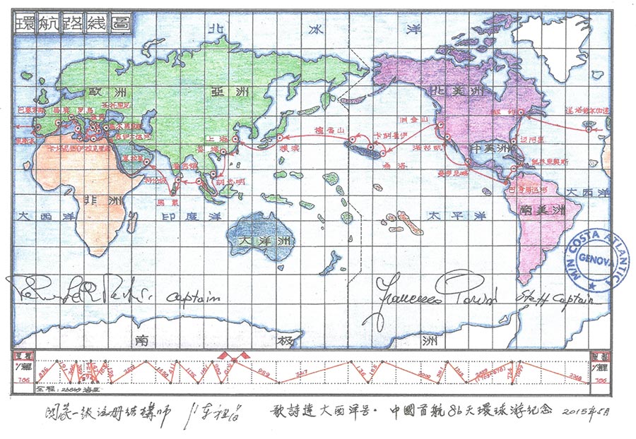 重慶7旬老人環游世界 畫出上百幅精美手繪圖（組圖）