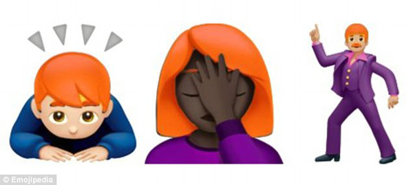 Emoji又出新表情了！光頭和紅發人士也將擁有專屬表情