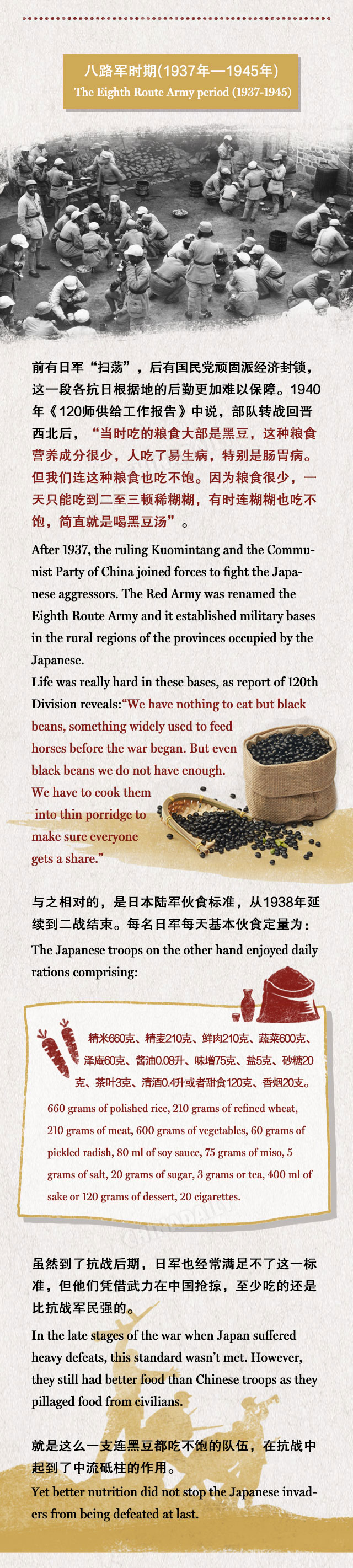 吃得好也是戰(zhàn)斗力！我軍90年來都吃啥？（組圖）