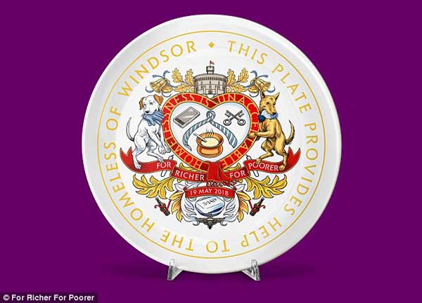 英國王室出售哈里王子大婚紀念品 幫助流浪者
