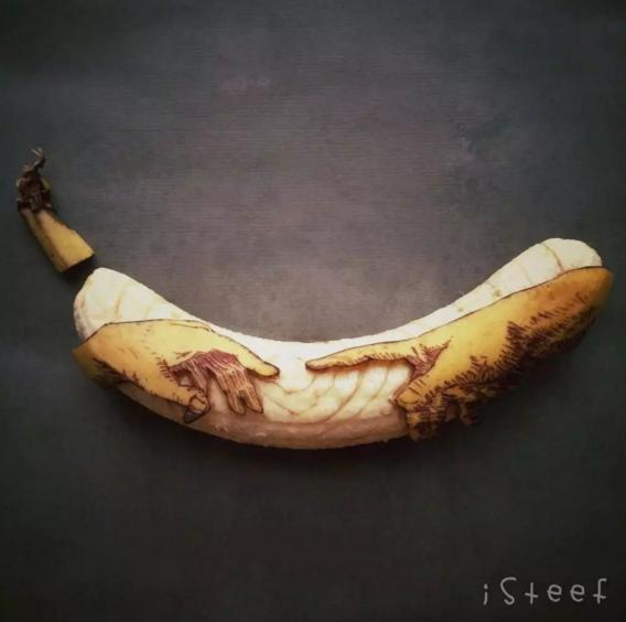 水果變身藝術(shù)品，香蕉還可以這么玩兒