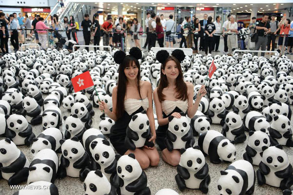 1600只紙熊貓準備環游香港宣揚環保（組圖）