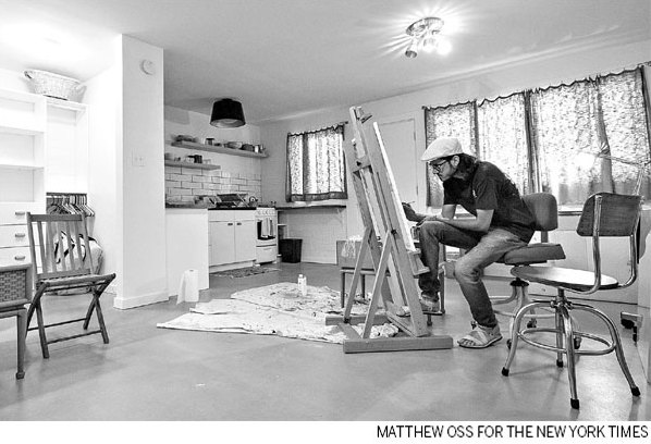 Out of Baghdad, he can exhale and paint