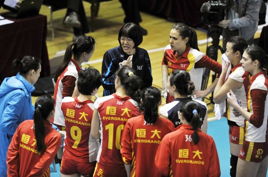 女排聯賽恒大3:1上海  進決賽